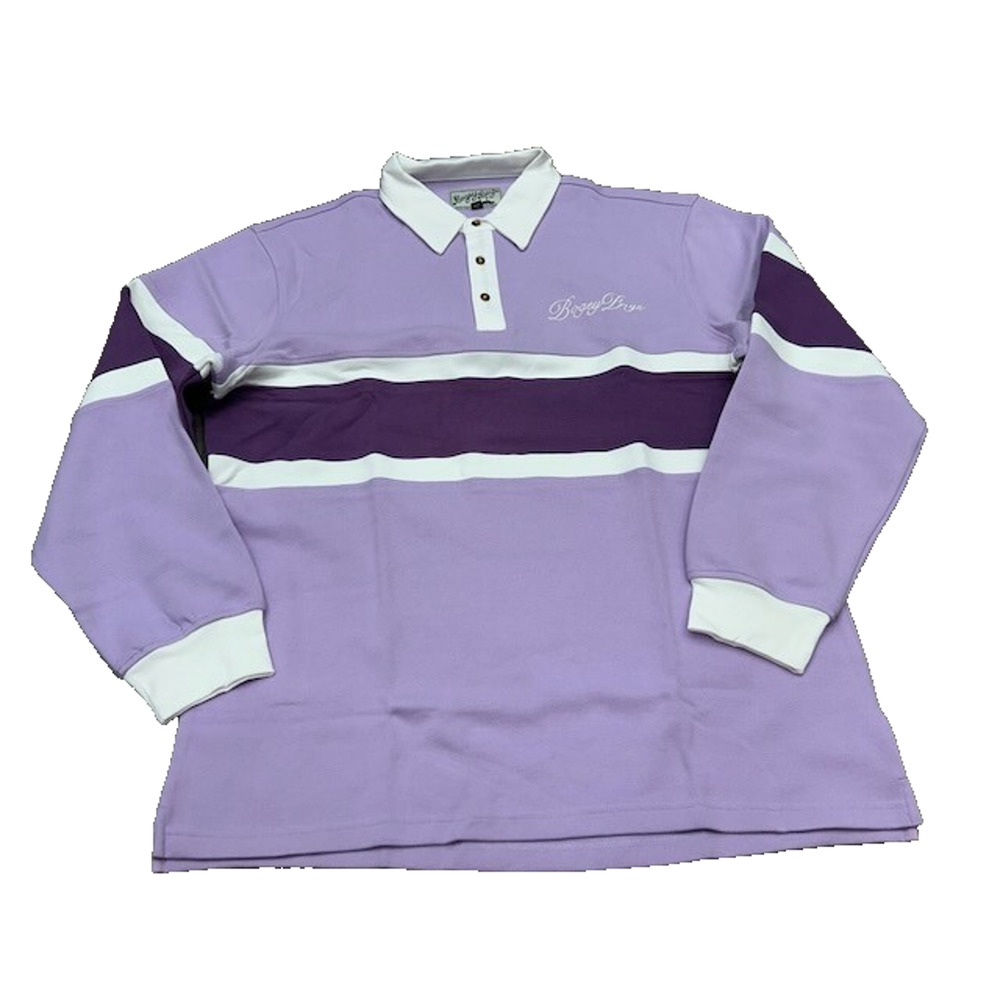 NWT Bogey Boys by‎ Macklemore Mens Polo Shirt Midstriped Golf Purple Size XL